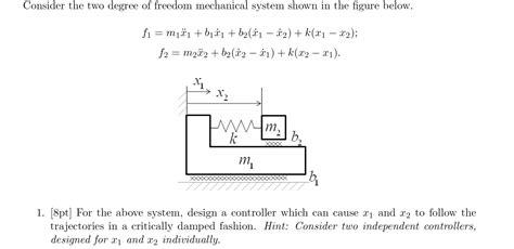 Consider The Two Degree Of Freedom Mechanical System