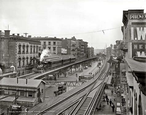 Clanking Locomotives On Bowery The Third Ave El Train A