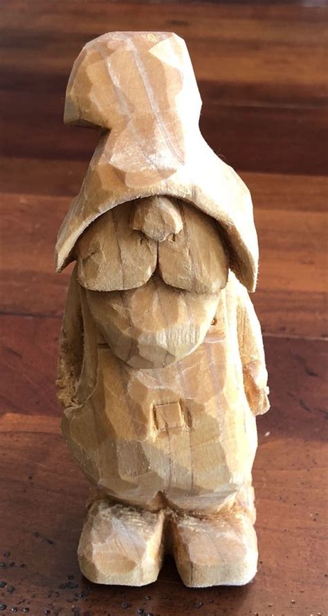 Whimsical Folk Art Hillbilly Hand Carved Figurine By Nc Artist Jd