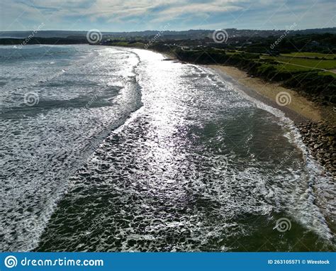 Aerial View Of The Torquay Beach On A Sunny Day Stock Image Image Of