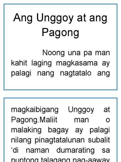 Ang Unggoy At Ang Pagong Pdf