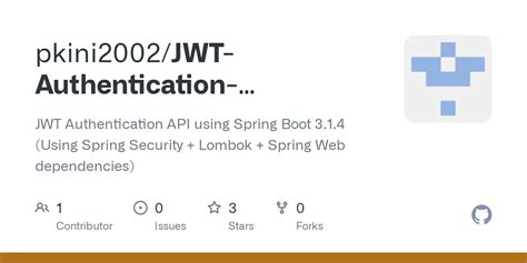 Github Pkini Jwt Authentication Springboot Jwt Authentication Api Using Spring Boot