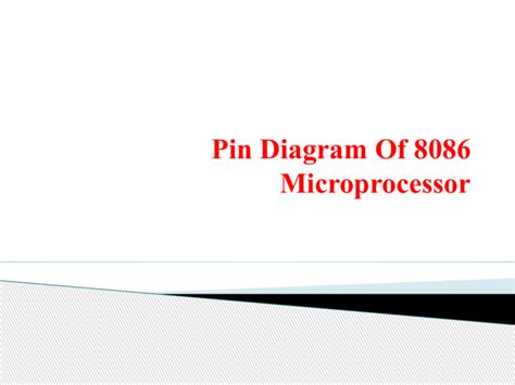 Pin Diagram Of 8086 Microprocessor