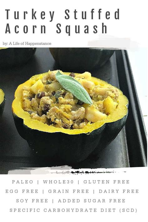 Turkey Stuffed Acorn Squash Paleo Scd And Whole Recipe Paleo