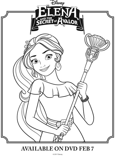 Get hold of these colouring sheets that are full of name pictures and offer them to your kid. Disney Elena of Avalor Free Printable Coloring Page | Mama ...
