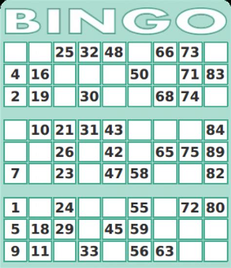 Printable Bingo Cards 1 75 Printable Cards