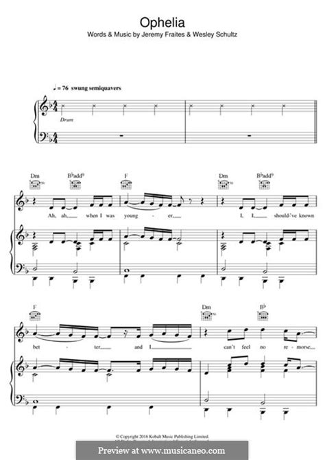 If you like it, don't forget to share it with your friends. Ophelia (The Lumineers) by J. Fraites - sheet music on MusicaNeo