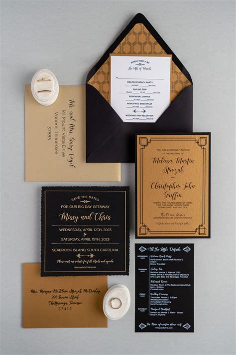 Elegant Seabrook Island Wedding Invitation Charleston Graphic Design