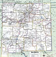 New Mexico county map with cities roads towns highway counties