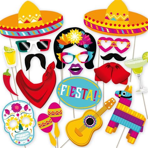 Buy Fiesta Photo Booth Props By Partygraphix Perfect For Mexican Photo