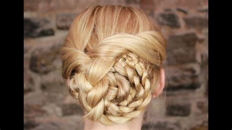 Easy Braided Updo Hairstyle Youtube