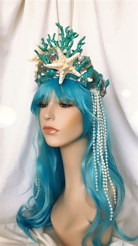 Mermaid Headpiece Flower Headdress Mermaid Man Mermaid Room Siren