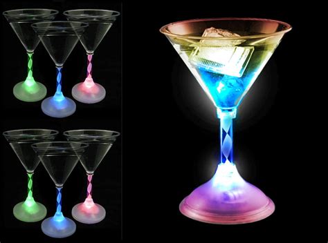 Set Of 6 Light Up Multi Color Flashing Glasses With