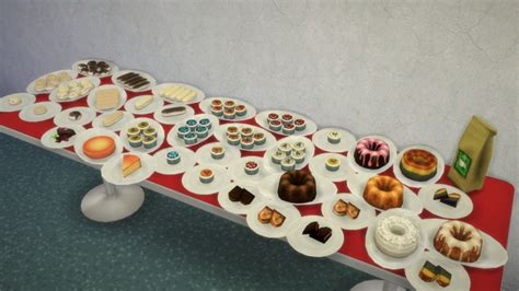 Pasteries And Cakes Buyable Deco At Budgie2budgie Sims 4