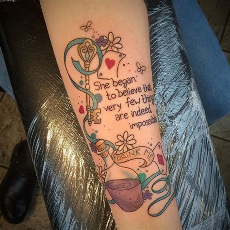 Disney tattoos watercolor tattoo writer tattoo ink tattoo tattoos wonderland tattoo sister tattoos new tattoos sleeve tattoos. She began to believe... | Wonderland tattoo, Alice and wonderland tattoos, Alice in wonderland ...