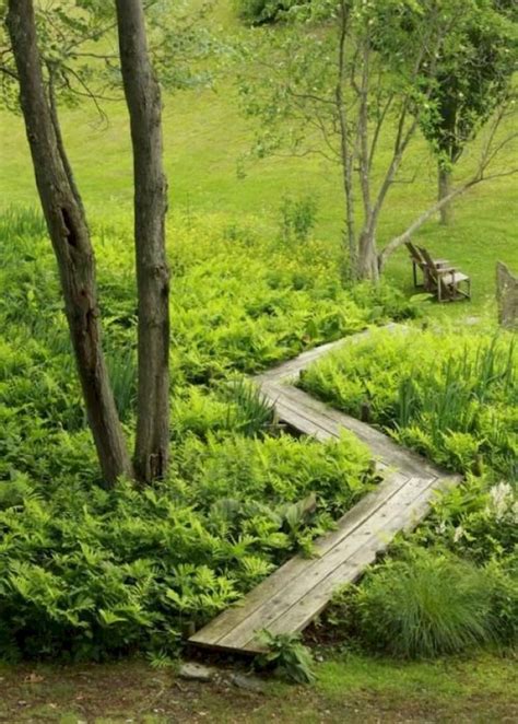 30 Simple And Affordable Wooden Garden Path Ideas Woodland Garden Dream Garden Garden Design