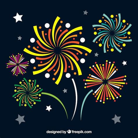 Free Vector Abstract Fireworks Collection