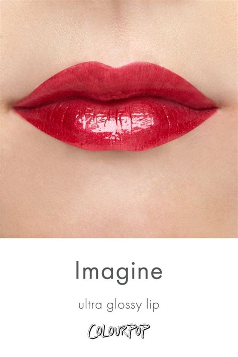 Imagine Metallic Vibrant Pinky Red With Pink Glitter Ultra Glossy Lip Gloss Swatch On Fair Skin