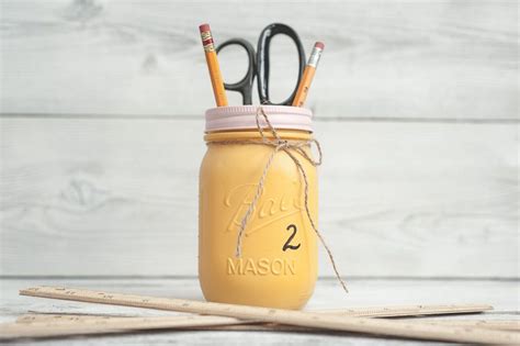 Pencil Painted Mason Jar Sprinkled And Painted At Ka
