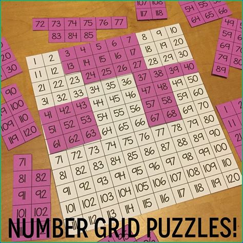 Number Grid Puzzles First Grade Worksheets Worksheet Resume Examples