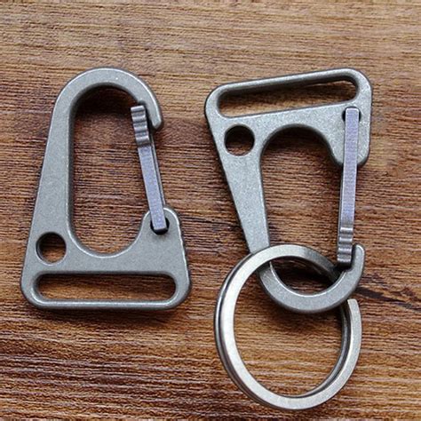 1pc Titanium Alloy Hook Edc Key Chain Outdoor Hook Fast Hanging