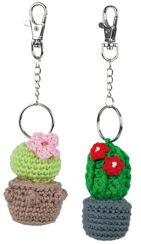 Diy how to crochet a fairy tale cactus pattern. Keyring "Kakteen" - Step 9 - Ideen Strickstubb | Crochet ...