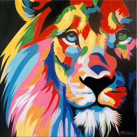 Check spelling or type a new query. Colourful Pop Art Lion - Modern Acrylic Painting - Martin ...
