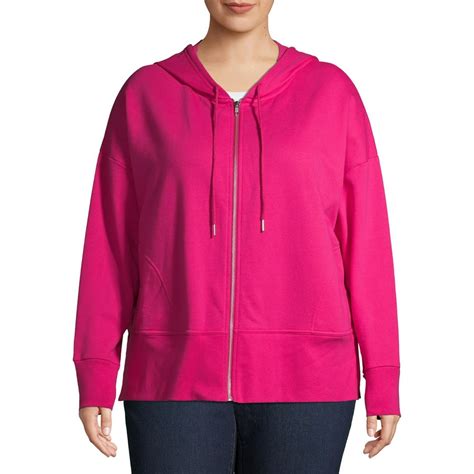 terra and sky terra and sky women s plus size full zip fleece hoodie