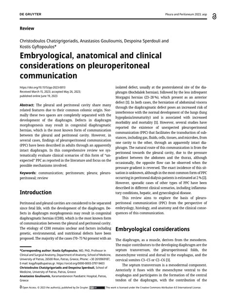 Pdf Embryological Anatomical And Clinical Considerations On