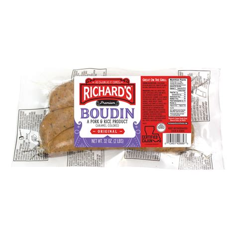 Richards Mild Pork And Rice Boudin Links 32 Oz