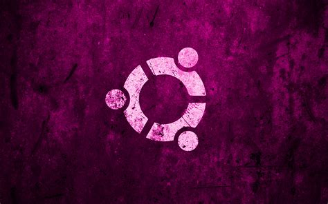 Scarica Sfondi Ubuntu Purple Logo Purple Stone Background Linux