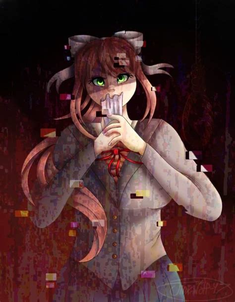 Just Monika Ddlc By Jinx Wolf 47 On Deviantart All Credit To The