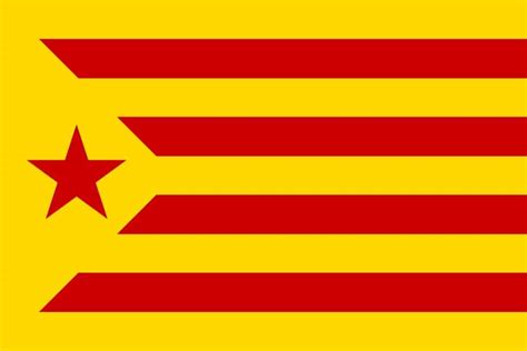 Bandera Catalana Señera Bandera De Cataluña Independiente Estelada