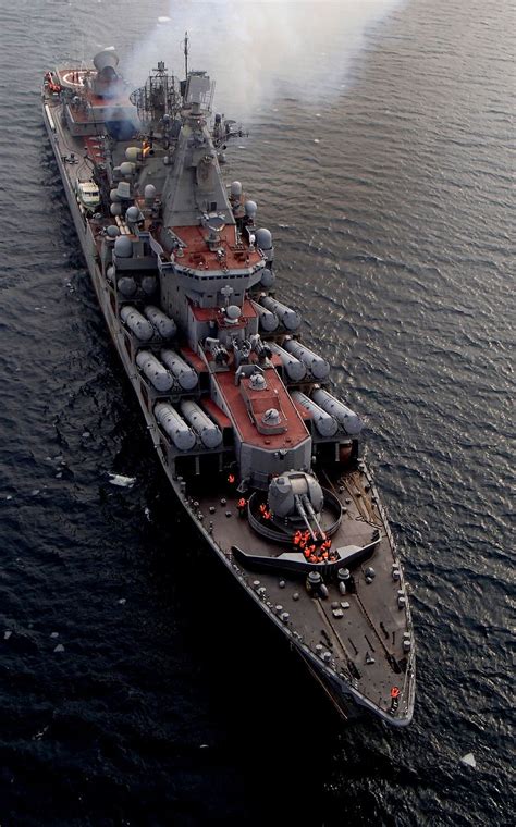 A Slava Class Cruiser Varyag Of The Russian Federation Navy Pacific