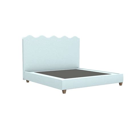 Wave Platform Bed - King | Upholstered platform bed, Platform bed, Headboards for beds
