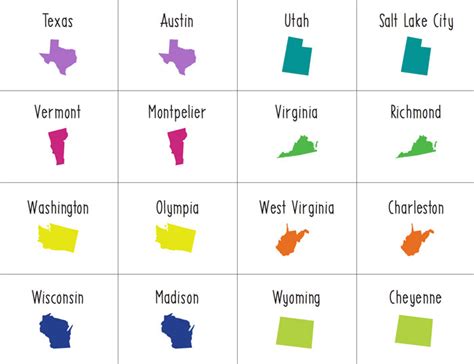 States And Capitals Matching Game Uplifting Mayhem