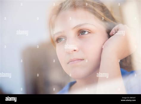 Portrait Headshot Blonde Teen Teenager Hi Res Stock Photography And