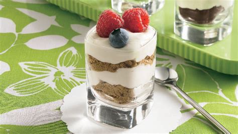 Layers of cinnamon swirl cake, cream cheese icing, sauteed. Cheesecake Shot-Glass Desserts Recipe - BettyCrocker.com