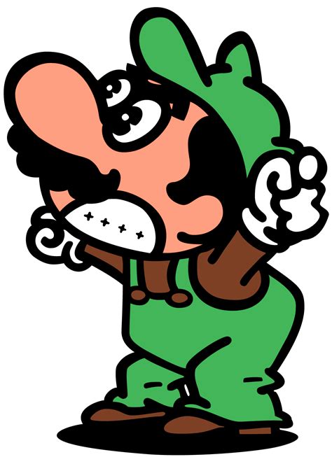 Luigi How He Appears In Mariobros Arcade Version All About Mario Luigi And Their Games