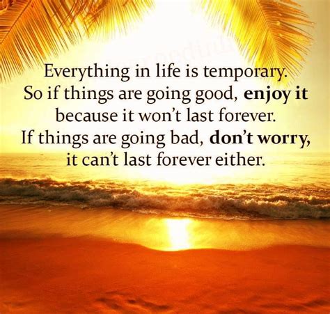 Everything In Life Is Temporary So If Things Are Good Enjoy Them