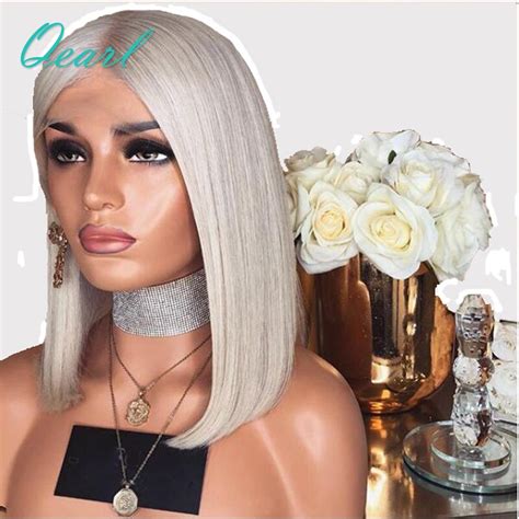 130 Platinum Blonde Silky Straight Full Lace Human Hair Wigs Remy Hair