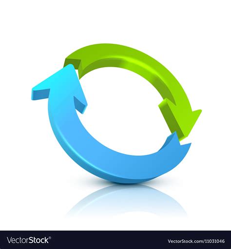 Circular Arrow 3d Royalty Free Vector Image Vectorstock