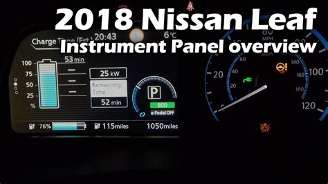 40kwh Nissan Leaf Instrument Panel Overview Youtube