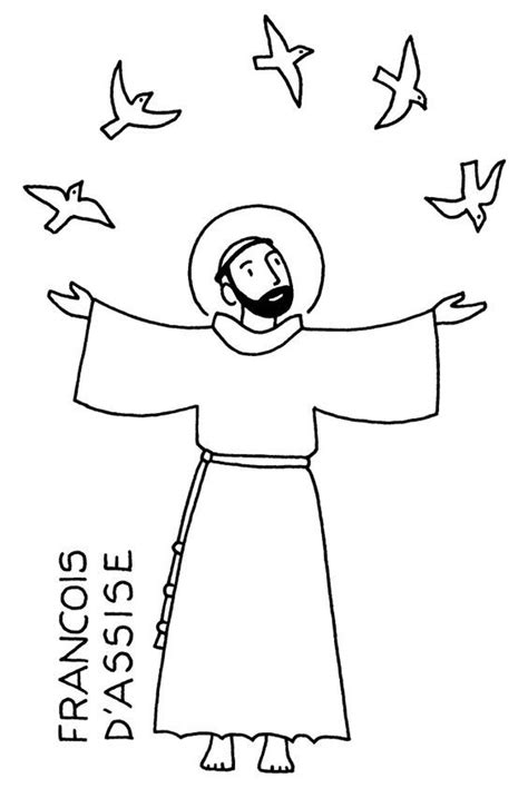 St Francis Of Assisi Coloring Page Saint Francis Of Assisi Coloring Home