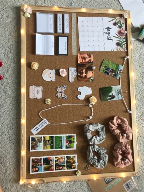 Cork Board Aesthetic Wall Decor Room Inspiration Inspo Scrunchies Fairy