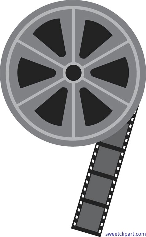 a film reel with a movie strip attached to it