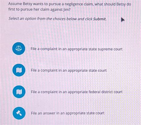 Solved Assume Betsy Wants To Pursue A Negligence Claim What Chegg