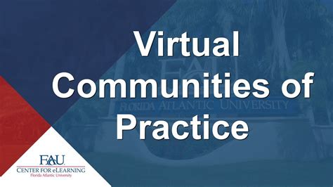 Virtual Communities Of Practice Cel Professional Development Webinar