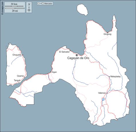 Northern Mindanao Free Map Free Blank Map Free Outline Map Free Base