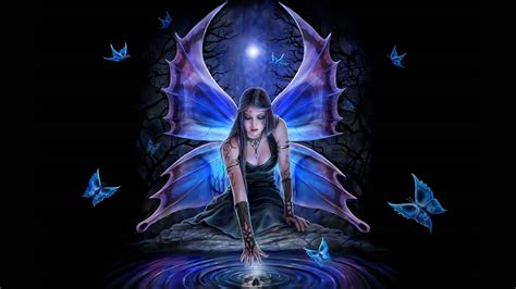 Download Moonlight Moon Night Reflection Butterfly Purple Fantasy Fairy